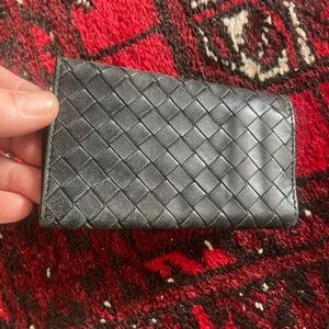 Bottega Vedetta Key Holder Vintage Black Leather